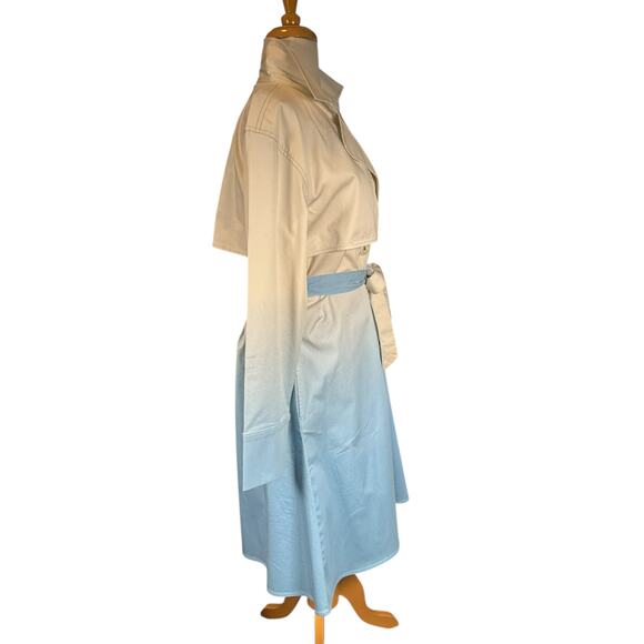 Scout the City x The Drop Ombre Trench Coat Size Small NWT lightweight cotton - Picture 5 of 12